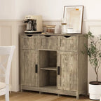 Meubles de rangement, Meuble bas en bois, avec tiroirs et étagères