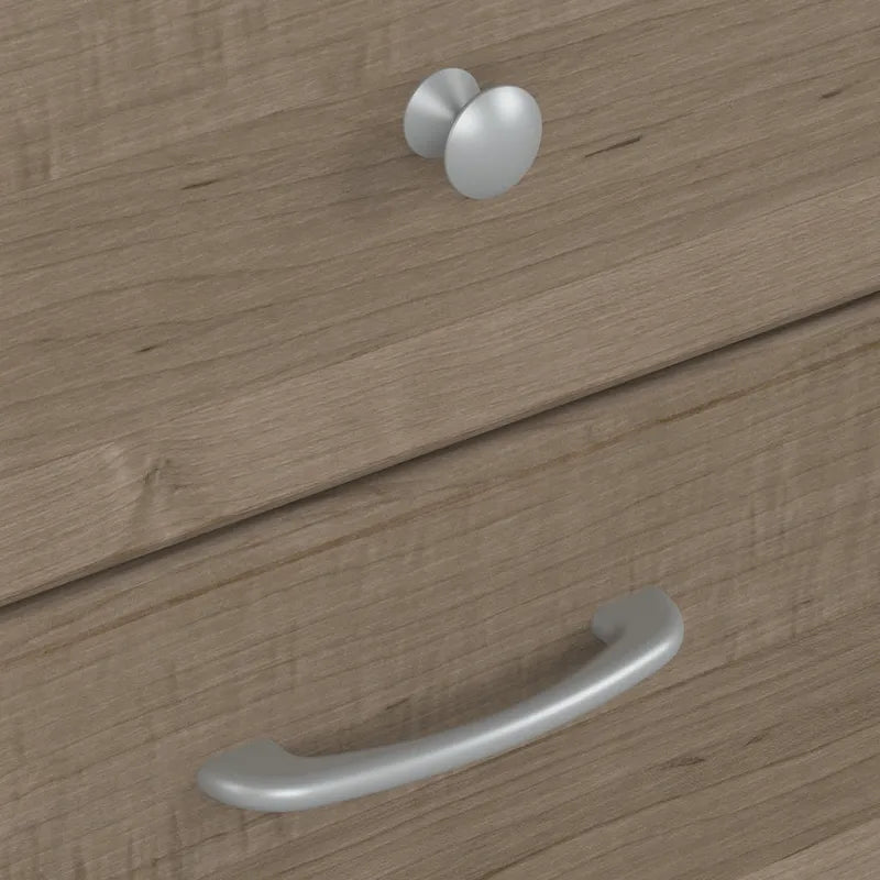 Bureau d'angle en L de 183 cm avec huche, tiroirs et étagères ouvertes pour bureau à domicile