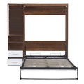 Lit escamotable double mural avec armoire