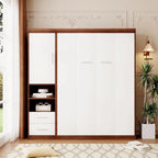 Lit escamotable double mural avec armoire