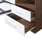 Lit escamotable double mural avec armoire