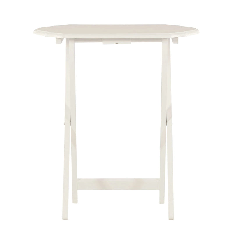 Plateaux de service pliables à bords rainurés - 26,25 - Blanc - Lot de 2