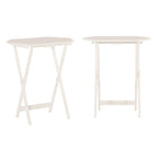 Plateaux de service pliables à bords rainurés - 26,25 - Blanc - Lot de 2