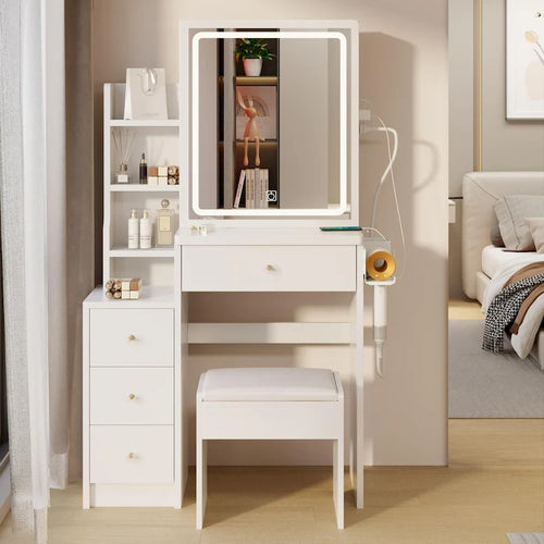 29.2 Table de chevet de petite taille + tabouret rembourré