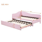 Lit de repos capitonné taille double avec lit gigogne escamotable