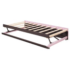Lit de repos capitonné taille double avec lit gigogne escamotable