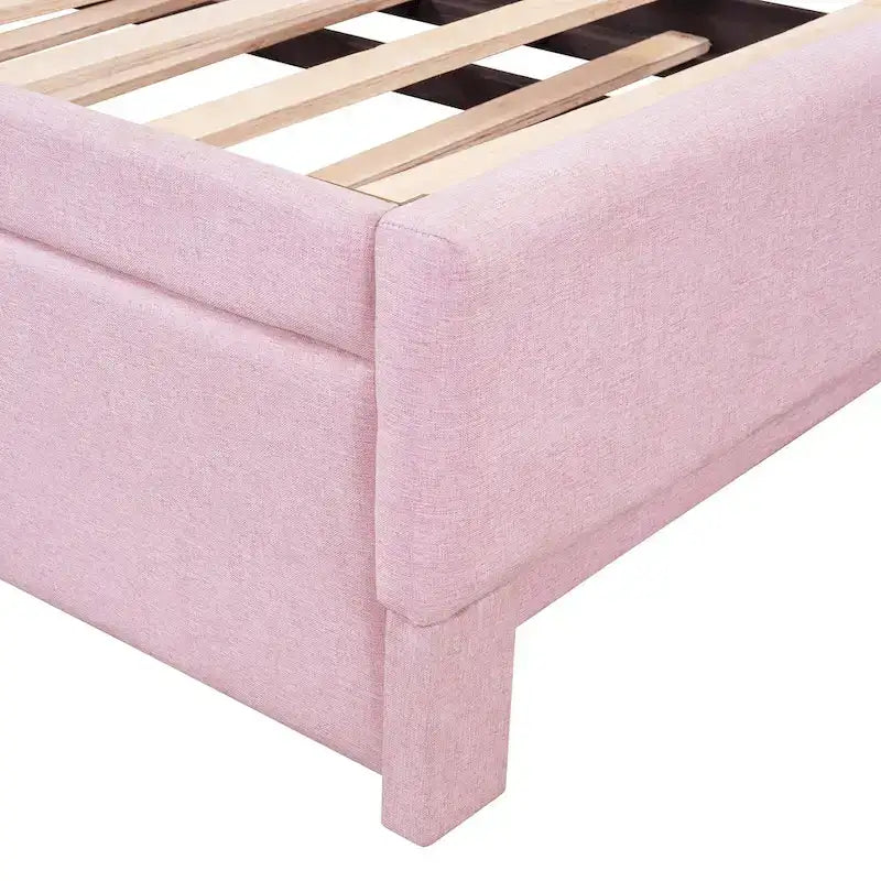 Lit de repos capitonné taille double avec lit gigogne escamotable