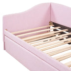 Lit de repos capitonné taille double avec lit gigogne escamotable