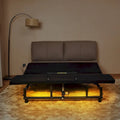 Lit pliable Queen Size Cadre de lit réglable premium avec télécommande sans fil, chargement USB et éclairage sous le lit