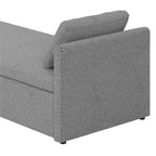Chaise longue de repos 207 cm en lin rembourré avec oreillers et 2 tiroirs de rangement pour salon