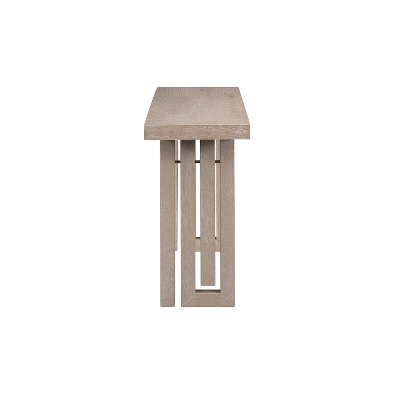 Console moderne 59 avec des formes latérales distinctives pour l'entrée et le salon