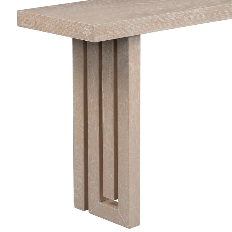 Console moderne 59 avec des formes latérales distinctives pour l'entrée et le salon