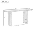 Console moderne 59 avec des formes latérales distinctives pour l'entrée et le salon