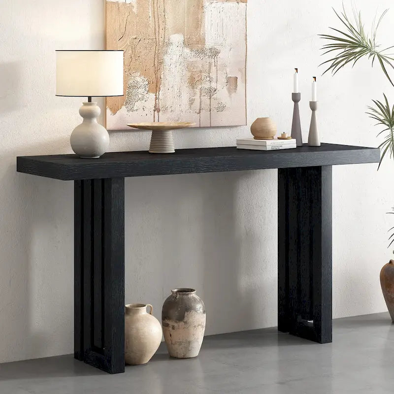Console moderne 59 avec des formes latérales distinctives pour l'entrée et le salon