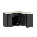 Meuble d'angle de cuisine efficace, îlot de cuisine en L : Grand espace de rangement avec tiroirs à glissière fluide, comptoir UV