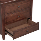 Table de chevet à 3 tiroirs, meuble de rangement en bois, rails de guidage fluides, entièrement assemblée