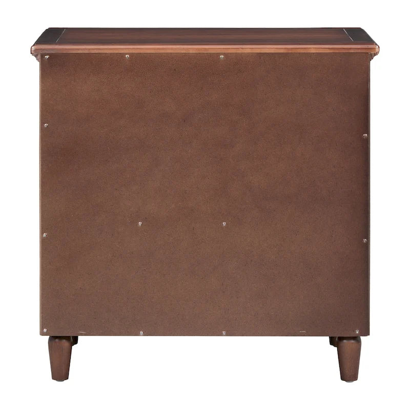 Table de chevet à 3 tiroirs, meuble de rangement en bois, rails de guidage fluides, entièrement assemblée