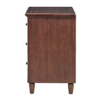 Table de chevet à 3 tiroirs, meuble de rangement en bois, rails de guidage fluides, entièrement assemblée