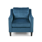 Fauteuil club en velours contemporain de style glamour, siège d'appoint rembourré pour salon