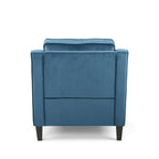 Fauteuil club en velours contemporain de style glamour, siège d'appoint rembourré pour salon