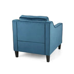 Fauteuil club en velours contemporain de style glamour, siège d'appoint rembourré pour salon