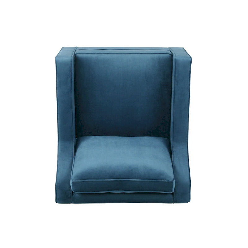 Fauteuil club en velours contemporain de style glamour, siège d'appoint rembourré pour salon