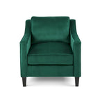 Fauteuil club en velours contemporain de style glamour, siège d'appoint rembourré pour salon