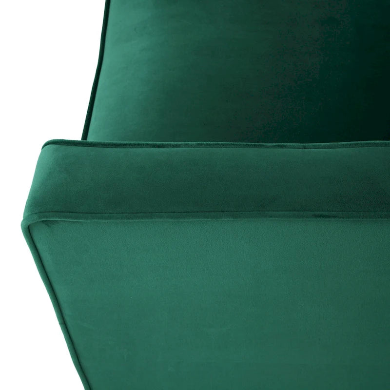 Fauteuil club en velours contemporain de style glamour, siège d'appoint rembourré pour salon