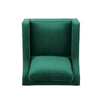 Fauteuil club en velours contemporain de style glamour, siège d'appoint rembourré pour salon