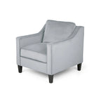 Fauteuil club en velours contemporain de style glamour, siège d'appoint rembourré pour salon