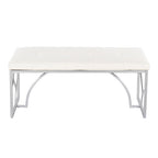 Lit plateforme moderne Blanc Gris Design élégant Mobilier de chambre douillet