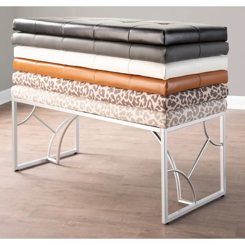 Lit plateforme moderne Blanc Gris Design élégant Mobilier de chambre douillet