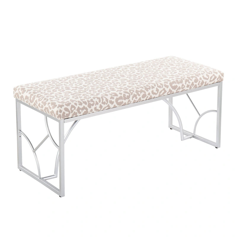 Lit plateforme moderne Blanc Gris Design élégant Mobilier de chambre douillet