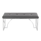 Lit plateforme moderne Blanc Gris Design élégant Mobilier de chambre douillet