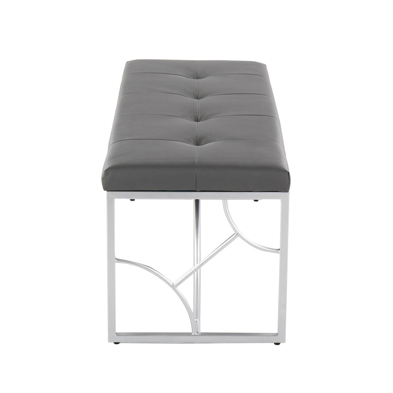 Lit plateforme moderne Blanc Gris Design élégant Mobilier de chambre douillet