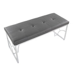 Lit plateforme moderne Blanc Gris Design élégant Mobilier de chambre douillet