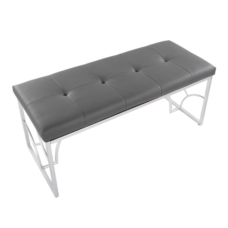 Lit plateforme moderne Blanc Gris Design élégant Mobilier de chambre douillet