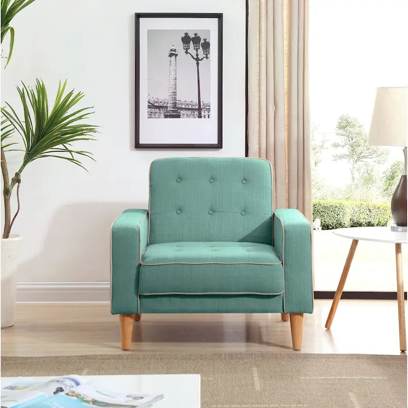Lit plateforme en velours de style Mid-Century Modern avec tête de lit capitonnée et cadre en bois massif, mobilier de chambre
