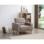 Lit plateforme en velours de style Mid-Century Modern avec tête de lit capitonnée et cadre en bois massif, mobilier de chambre