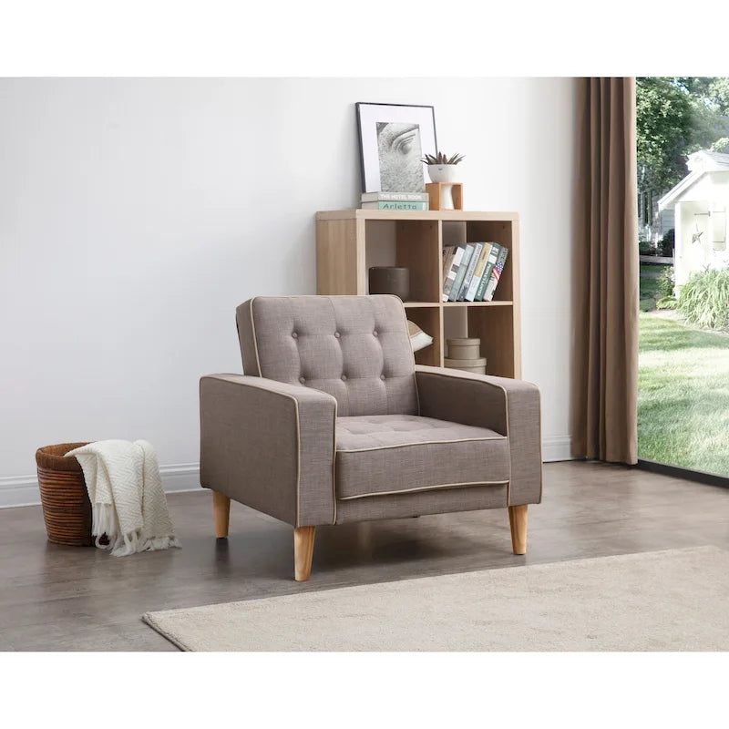 Lit plateforme en velours de style Mid-Century Modern avec tête de lit capitonnée et cadre en bois massif, mobilier de chambre