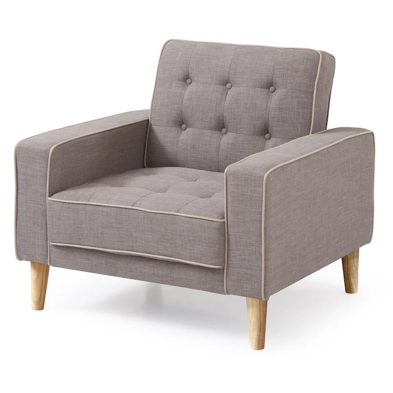Lit plateforme en velours de style Mid-Century Modern avec tête de lit capitonnée et cadre en bois massif, mobilier de chambre