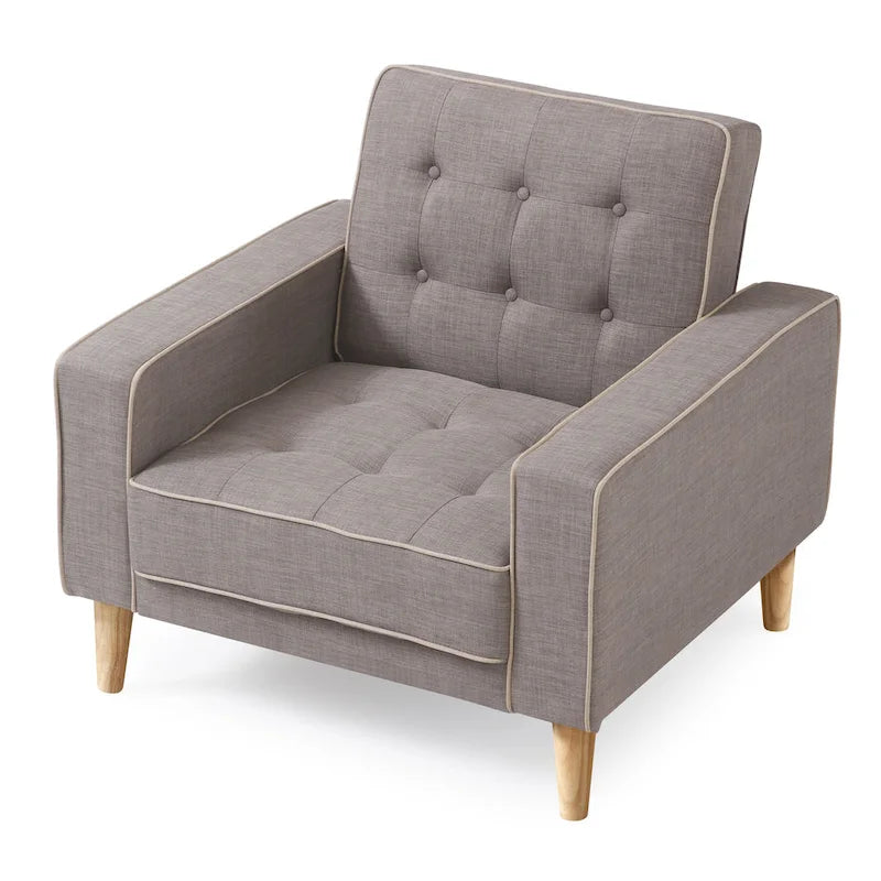 Lit plateforme en velours de style Mid-Century Modern avec tête de lit capitonnée et cadre en bois massif, mobilier de chambre