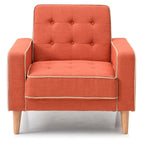 Lit plateforme en velours de style Mid-Century Modern avec tête de lit capitonnée et cadre en bois massif, mobilier de chambre