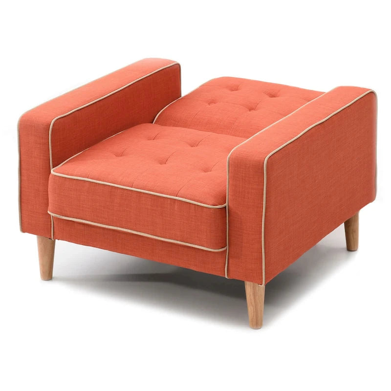 Lit plateforme en velours de style Mid-Century Modern avec tête de lit capitonnée et cadre en bois massif, mobilier de chambre