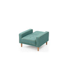 Lit plateforme en velours de style Mid-Century Modern avec tête de lit capitonnée et cadre en bois massif, mobilier de chambre