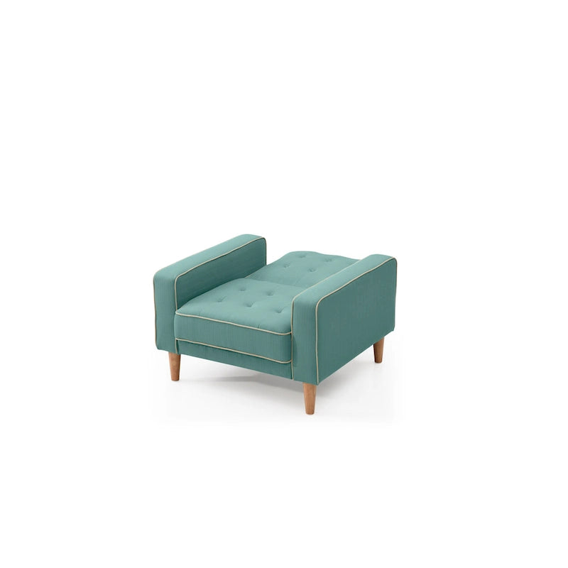 Lit plateforme en velours de style Mid-Century Modern avec tête de lit capitonnée et cadre en bois massif, mobilier de chambre