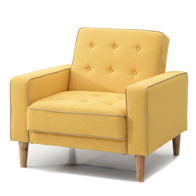 Lit plateforme en velours de style Mid-Century Modern avec tête de lit capitonnée et cadre en bois massif, mobilier de chambre