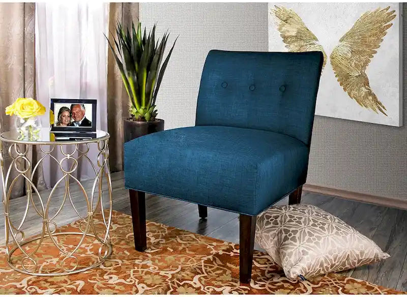 MJL Furniture Samantha Largo Button Tufted Accent Chair