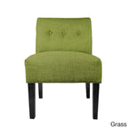 Fauteuil d'appoint capitonné à structure métallique, assise semi-ferme rembourrée, pour salon.