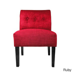 Fauteuil d'appoint capitonné à structure métallique, assise semi-ferme rembourrée, pour salon.